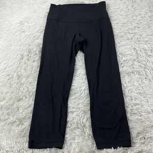 Lululemon Align Crop *21" Monochromic Black Emboss